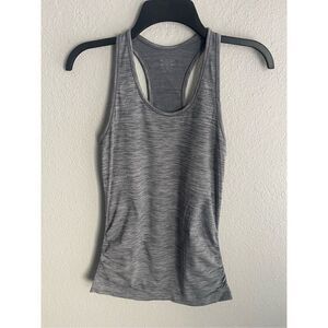 Athleta Raceback Tank Top Scoop Neck Ruching on the sides Excellent